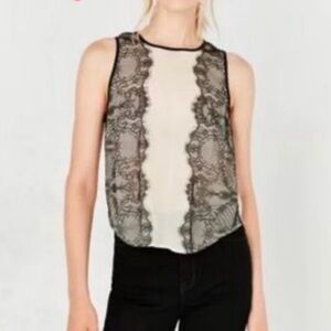 Kimchi Blue Black and White Sleeveless Tank Top